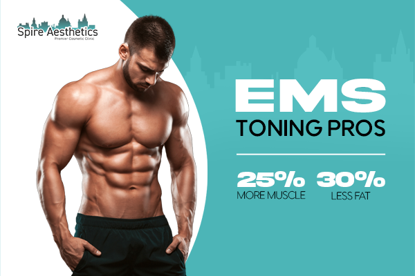 image of man with benefits of EMS toning pros treatment to help combat weight gain Edinburgh