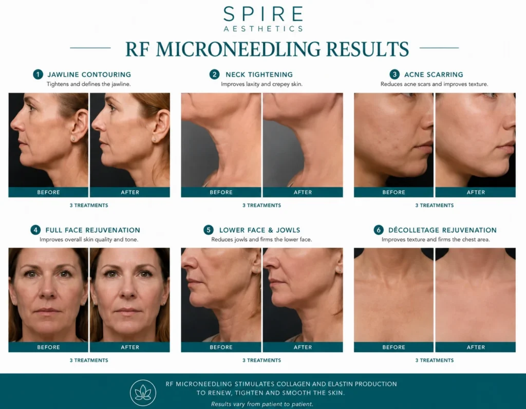 RF Microneedling Skin tightening Edinburgh results