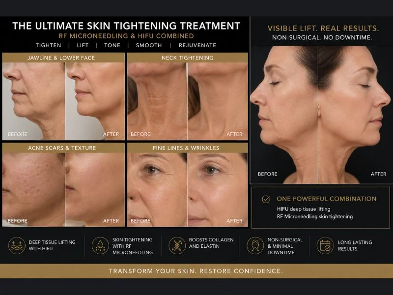 Results of combined treatment for the ultimate skin tightening treatment Edinburgh