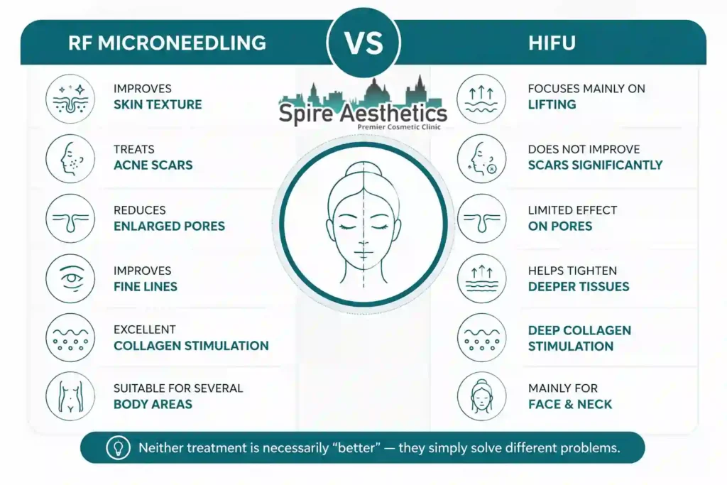 RF Microneedling vs HIFU: Which Treatment Gives Better Results Edinburgh?